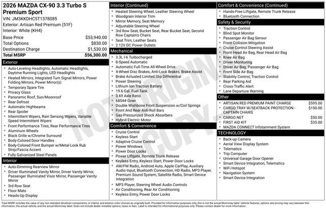 2026 Mazda Mazda CX-90 3.3 Turbo S Premium