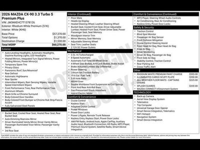 2026 Mazda Mazda CX-90 3.3 Turbo S Premium Plus AWD