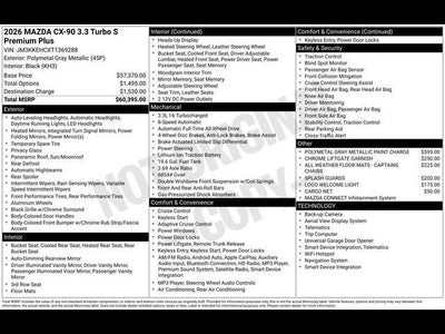 2026 Mazda Mazda CX-90 3.3 Turbo S Premium Plus AWD