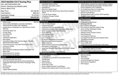 2023 Mazda Mazda CX-9 Touring Plus