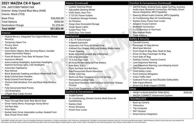 2021 Mazda Mazda CX-9 Sport