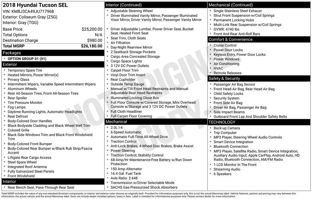 2018 Hyundai Tucson SEL