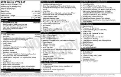 2022 Genesis GV70 2.5T