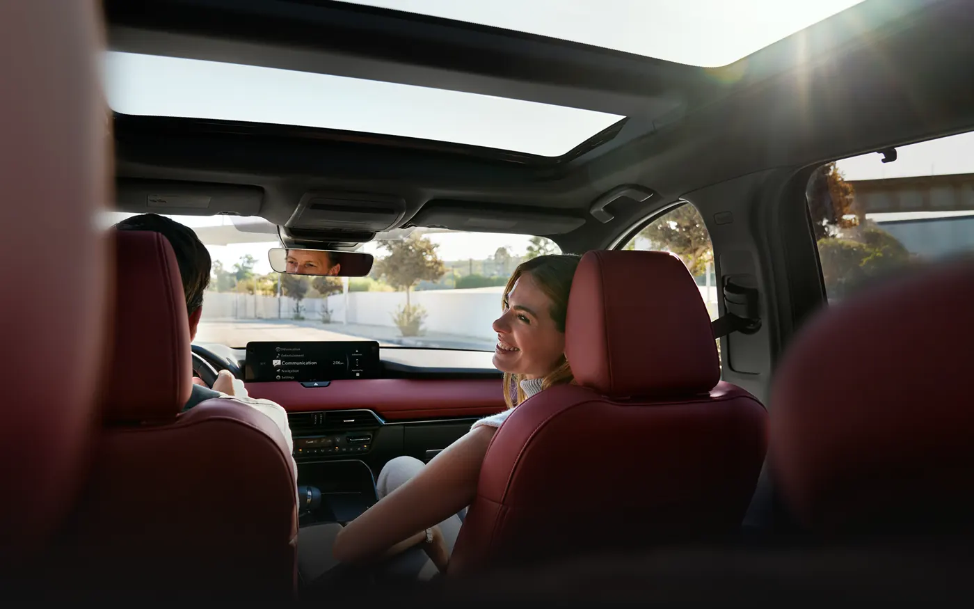Friends riding in the 2-row 2027 Mazda CX-90 | Ken Ganley Mazda in Kent OH