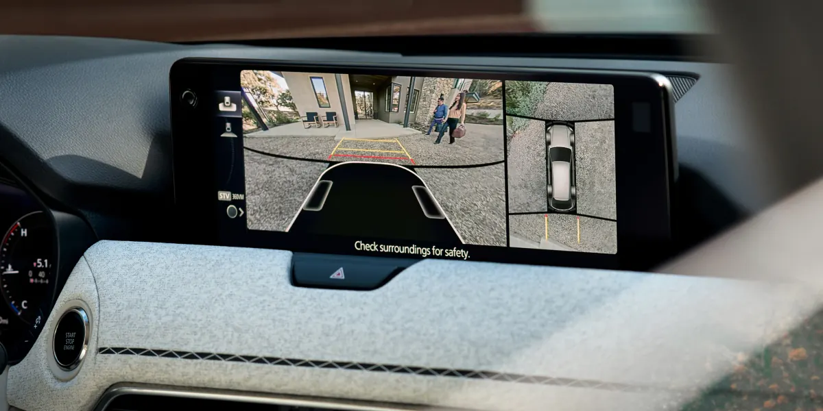 2027 Mazda CX-90 360° View Monitor on the center display | Ken Ganley Mazda in Kent OH