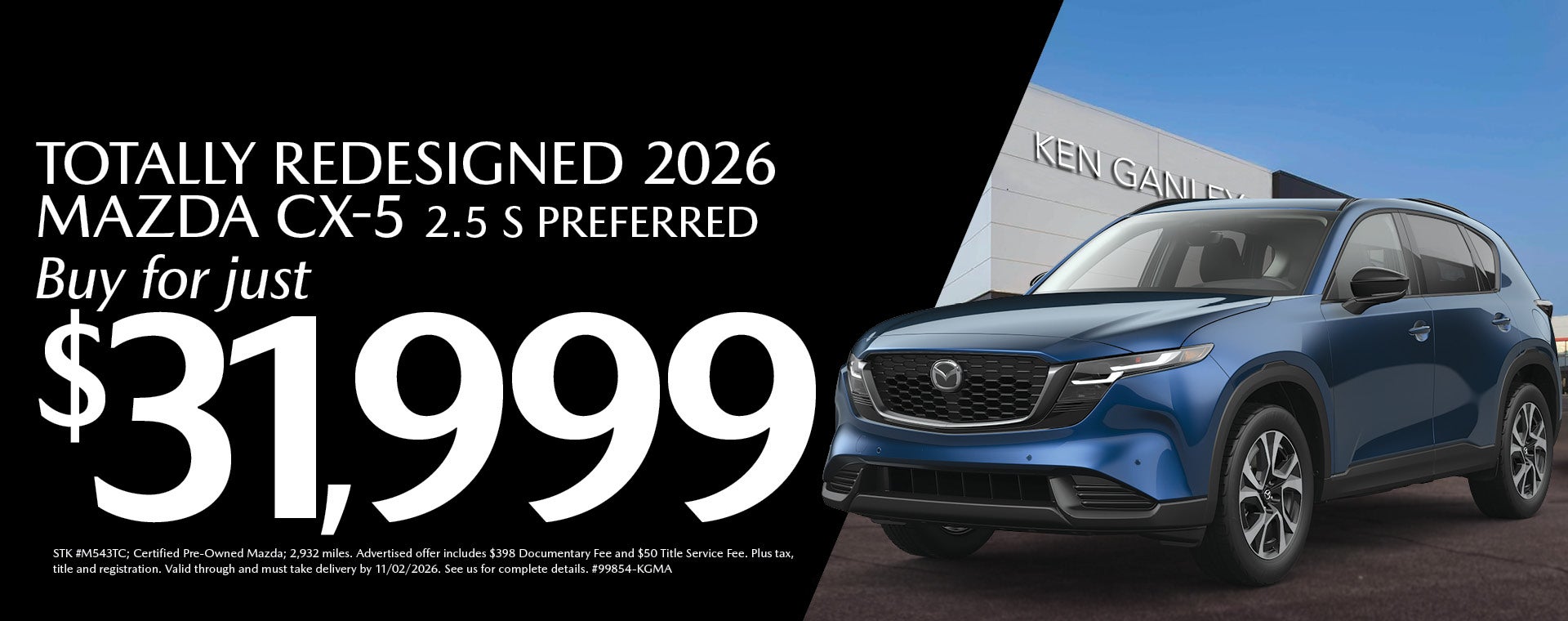 2026 Mazda CX-5 Offer at Ganley Mazda Kent