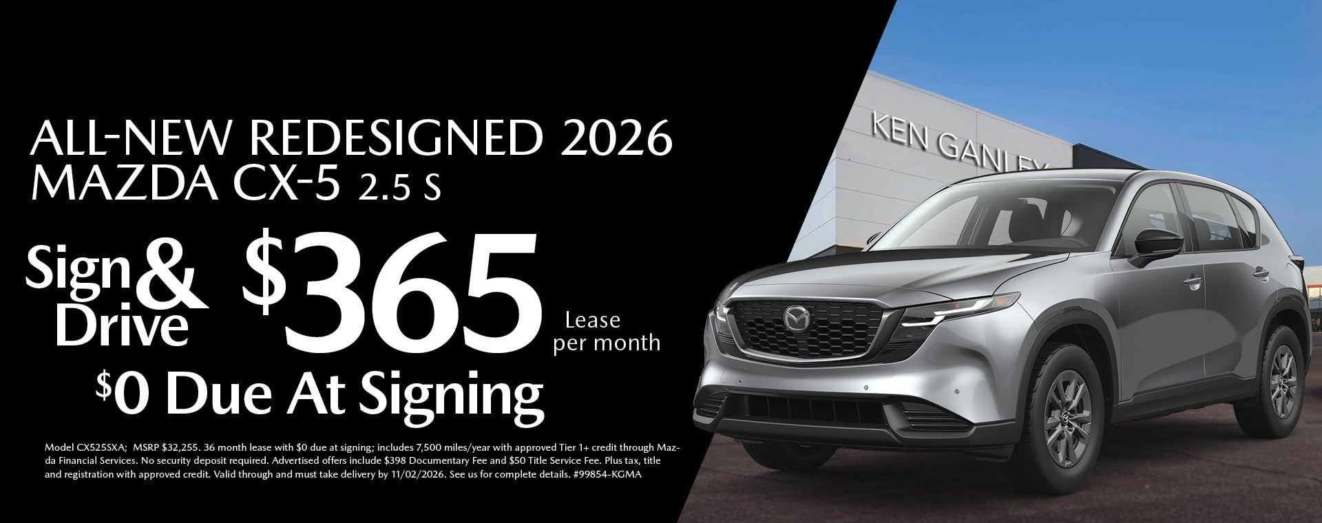 2026 Mazda CX-5 SIgn & Drive Lease Offer Ken Ganley Mazda