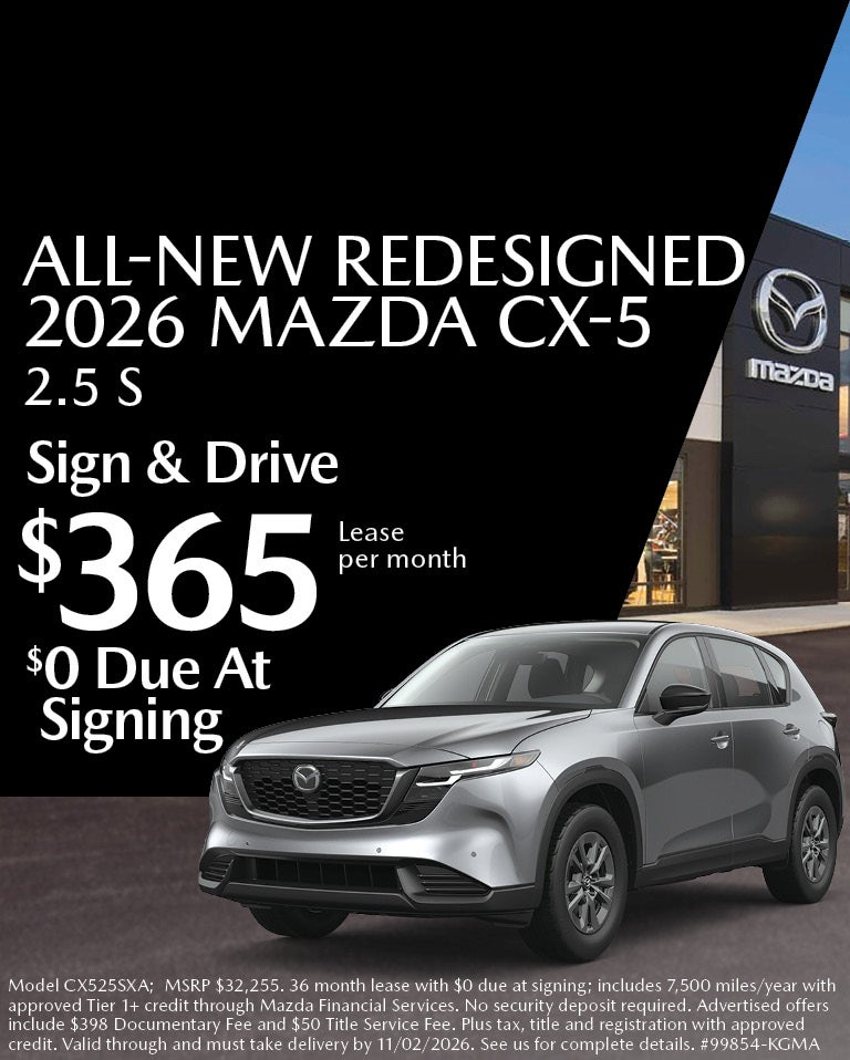 2026 Mazda CX-5 SIgn & Drive Lease Offer Ken Ganley Mazda