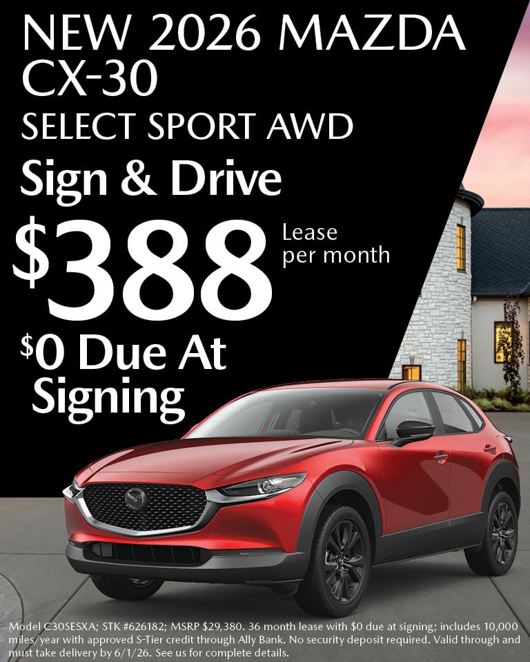 Lease 2026 Mazda CX-30 $388 